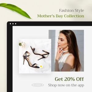mothers day, mother day, promotion, Green Web Organic Fashion Mother's Day Sale Instagram Post Template