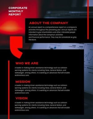 business, company, firm, Modern Social Media Corporate Monthly Report Template