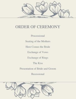 Flower Wedding Invitation Program