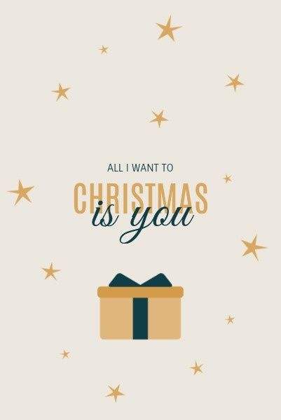 present, love, xmas, All I Want For Christmas Is You Pinterest Post Template