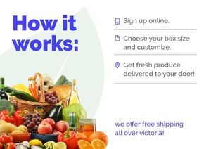 sale, discount, business, Blue Simple Fresh Supermarket Promotion Postcard Template