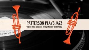 retro, vintage, classic, Jazz Music Channel Youtube Channel Art Template