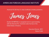 Foreign Language Study Certificate