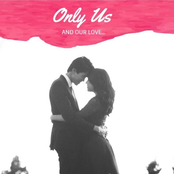 only us, story, media, Vintage Lovers' Embrace Valentine Instagram Post Instagram Post Template