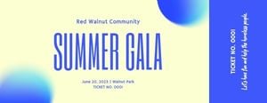 dinner, party, fundraiser, Summer Gala Ticket Template