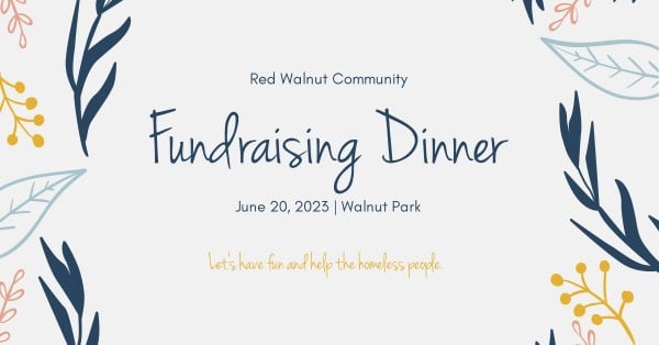 General Fundraising Dinner Facebook Event Cover Template Facebook Event Cover