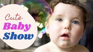 campaign, performance, game, Cute Baby Show Event Youtube Channel Banner  Youtube Channel Art Template