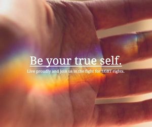be your self, love, lgbt, Light In Your Hands Quote Facebook Post Template