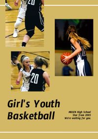 womens basketball, sport, training, Women's Basketball Club School Recruit Poster Template
