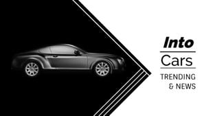 Black And White Car News Banner Youtube Channel Art Youtube Channel Art