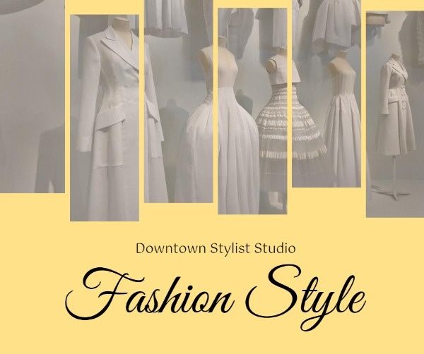 sale, marketing, business, Yellow Fashion Style Studio Facebook Post Template