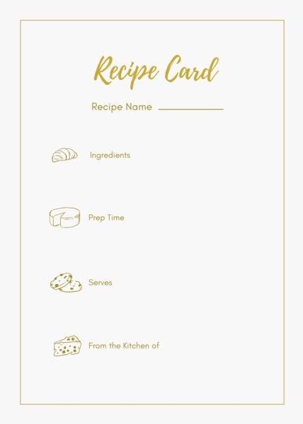 designer, designers, graphic design, Simple Recipe Card Template