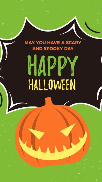 Cartoon Cute Spooky Halloween Wish Instagram Story