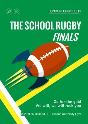 contest, school, university, Rugby Final Game Poster Template
