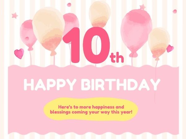 happy birthday, greeting, wishing, Pink Birthday Card Template