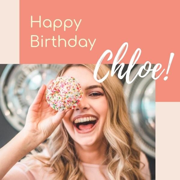 greeting, wish, bless, Cute Happy Birthday  Instagram Post Template
