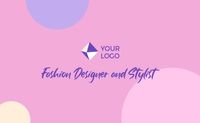 logo, color shape, Pink Fashion Simple Branding Business Card Template