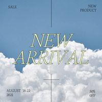蓝色新到达时尚布品牌后 Instagram帖子