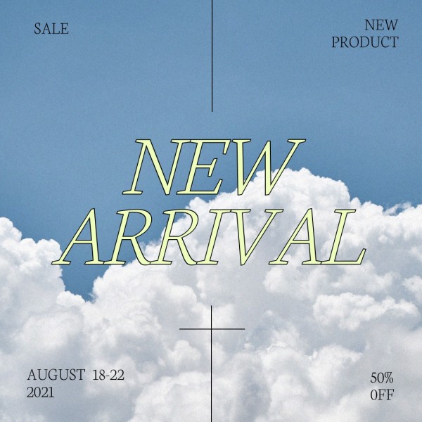 Blue New Arrival Fashion Cloth Branding Post Instagram Post