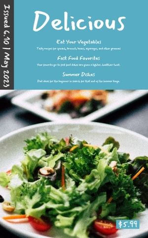 Delicious Food Menu Book Cover