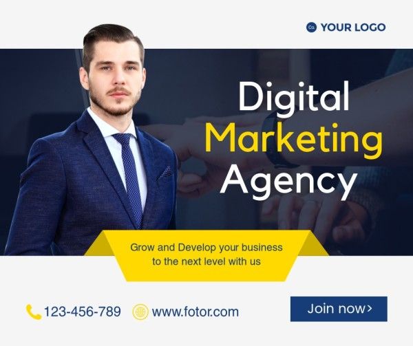 Business Digital Marketing Agency Introduction Facebook Post