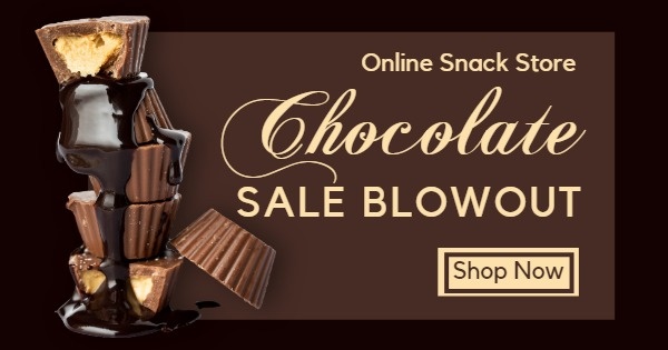 Black Chocolate Online Sale Facebook Ad Medium