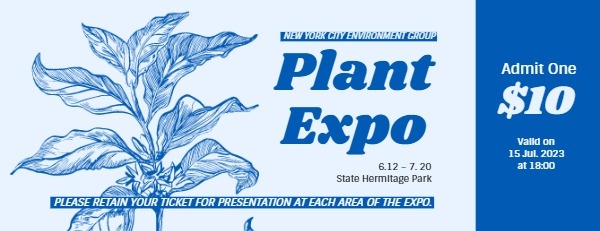 Blue Plant International Expo Ticket Ticket