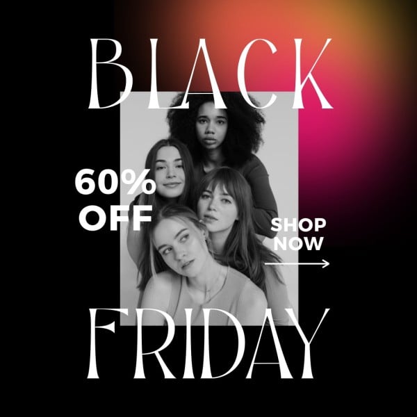 黑色黑色星期五销售店现在 Instagram帖子