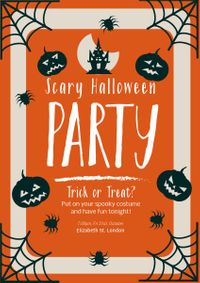 holiday, ghost, life, Scary Halloween Party Poster Template