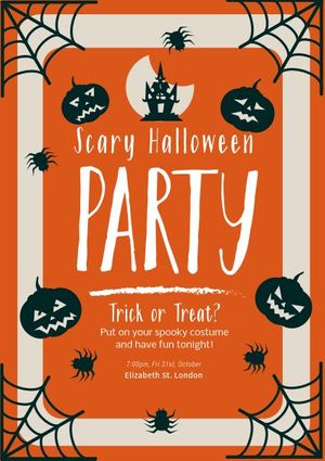 holiday, ghost, life, Scary Halloween Party Poster Template