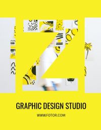 グラフィデザインスタジオメディアキットテンプレート 媒体資料