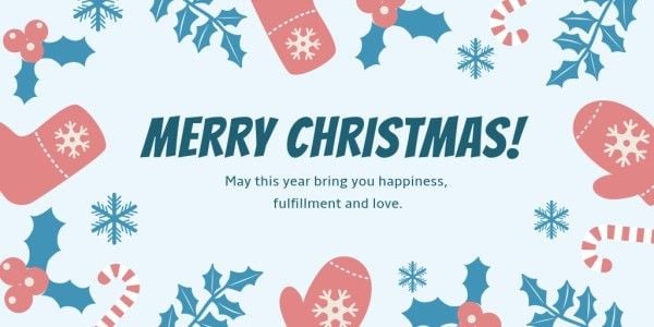holiday, friend, happy, Christmas Card Twitter Post Template