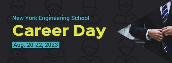 school, education, college, Black Career Day Banner Facebook Cover Template
