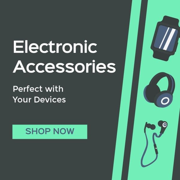 gadget, electronics, banner ads, Electronic Accessories Instagram Ad Template