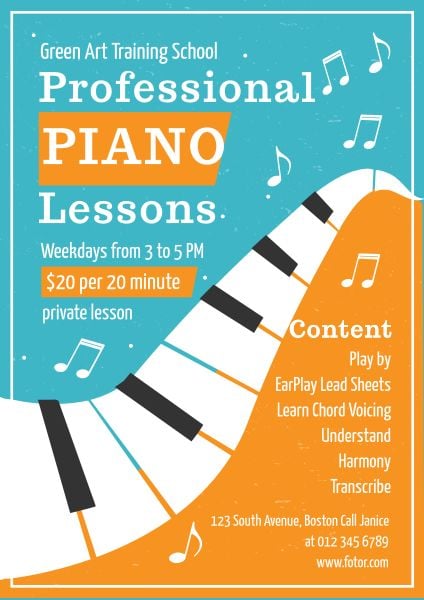 Piano Class Poster