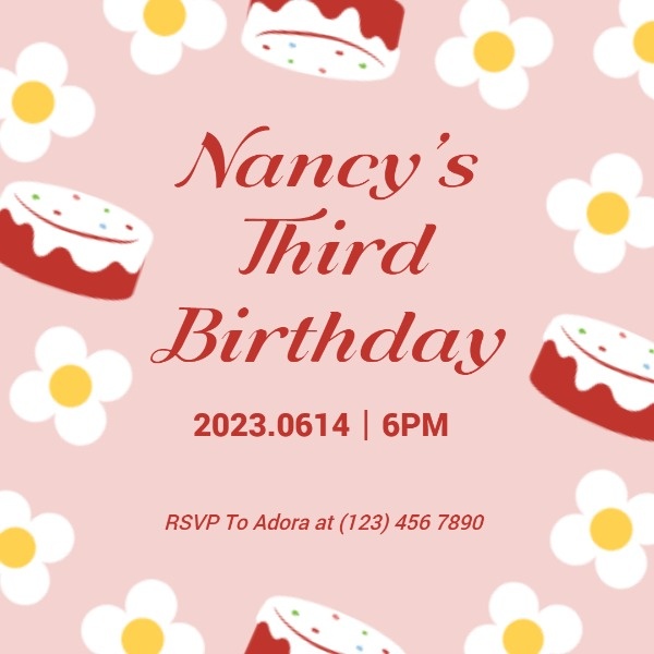 Birthday Party Poster Instagram Post