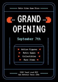 gaming, sale, shop, Video Game Store Grand Opening Poster Template