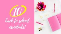 back to school, video, shopping, Pink School  Youtube Thumbnail Template