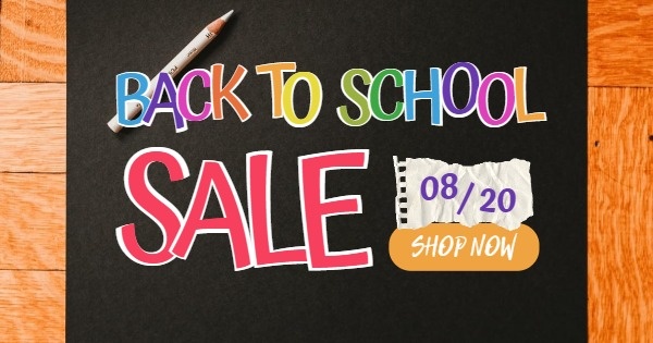 Back To School Season Sale Facebook Ad Medium