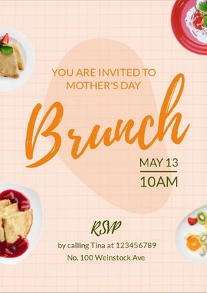 party, event, invite, Mother's Day Brunch Invitation Template