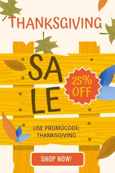 thanksgiving sale, business, promotion, Thanksgiving Wooden Board Sale Pinterest Post Template