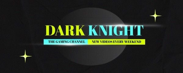 Black Dark Knight Gaming Video Channel Twitch Banner