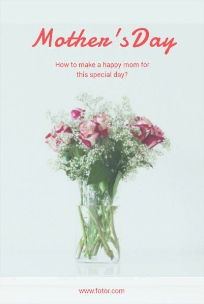 flower, floral, life, Mother's Day Bouquet Pinterest Post Template