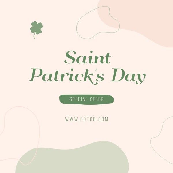 st patricks day, happy st patricks day, st. patrick, Pink Happy Saint Patricks Day Wish Instagram Post Template