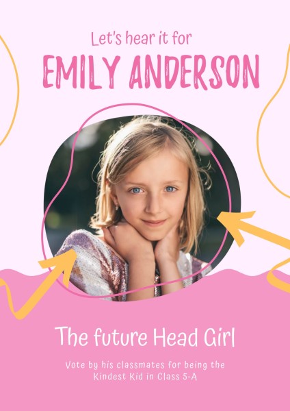 Pink The Future Head Girl Poster