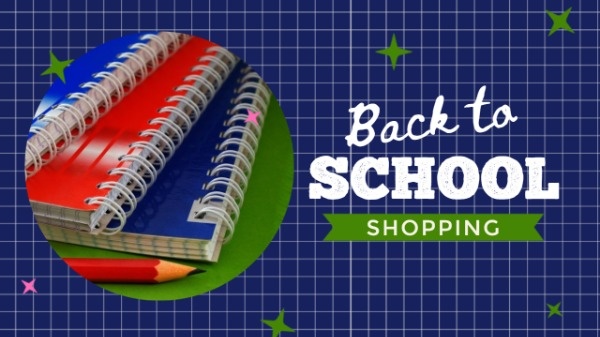 Back To School Shopping YouTube Thumbnail Template Youtube视频封面