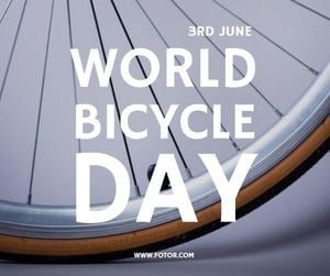 bike, sport, sports, Classic World Bicycle Day Propaganda Facebook Post Template