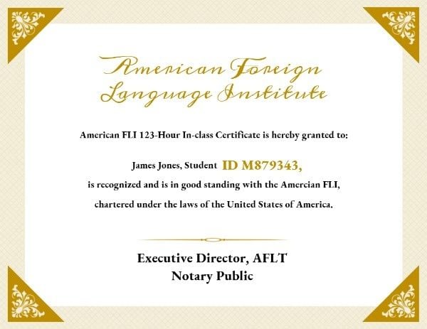 yellow, education, american, Formal Golden School Certificate Template