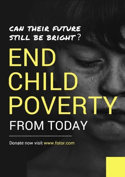children, povery, donations, End Child Poverty Flyer Template