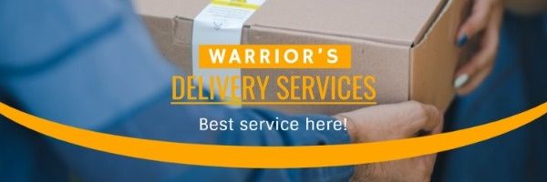 delivery services, shipping, business, Delivery Service Company Banner Twitter Cover Template